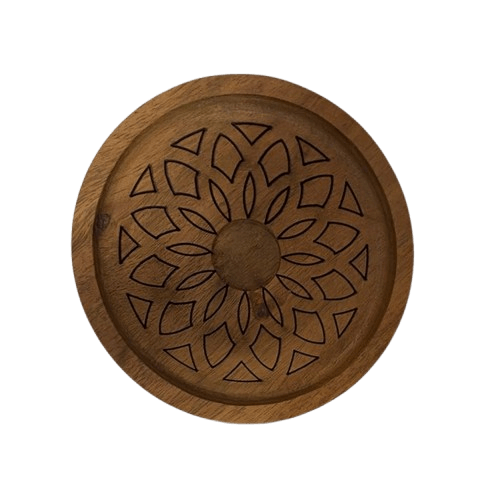 WOOD COASTER ROUND SHAPE (POLISH)